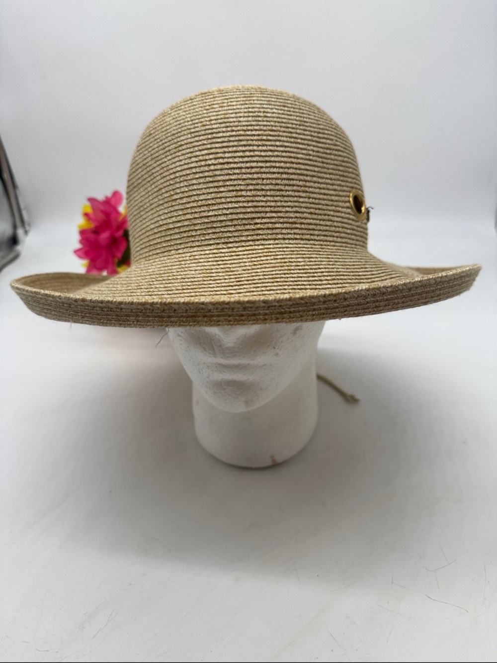 Wallaroo Lady Jane Straw Wide-Brim Sun Hat - Natural Beige